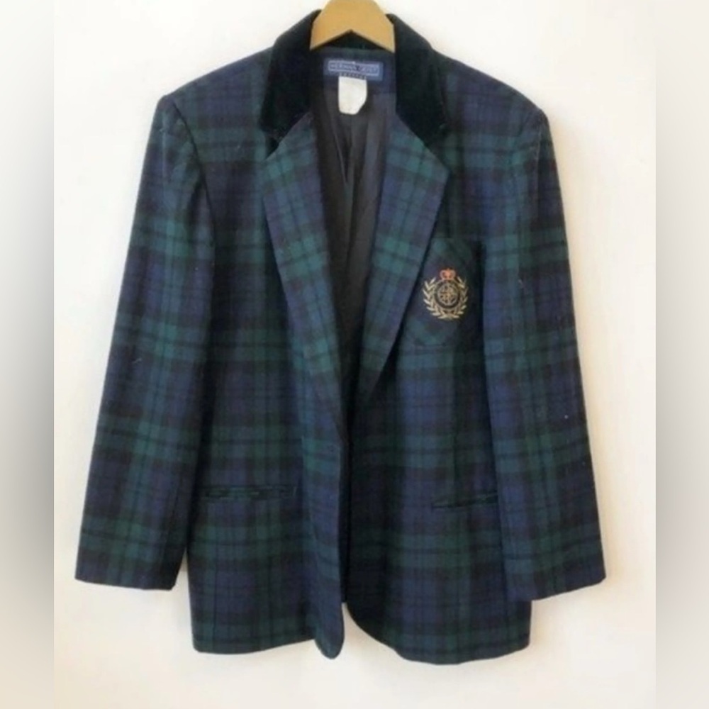 Vintage Herman Geist 70’s Wool Plaid Blazer